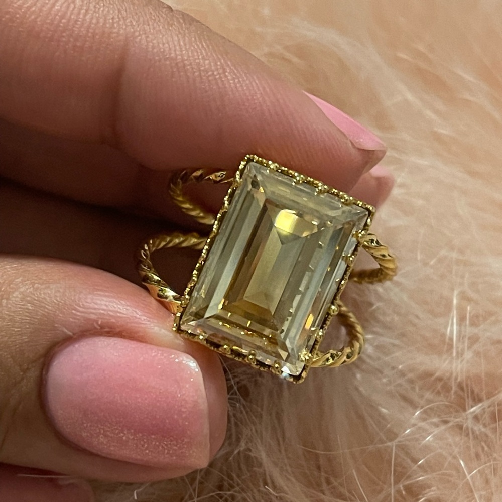 Gold Filled Topaz Champagne Ring